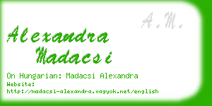 alexandra madacsi business card
